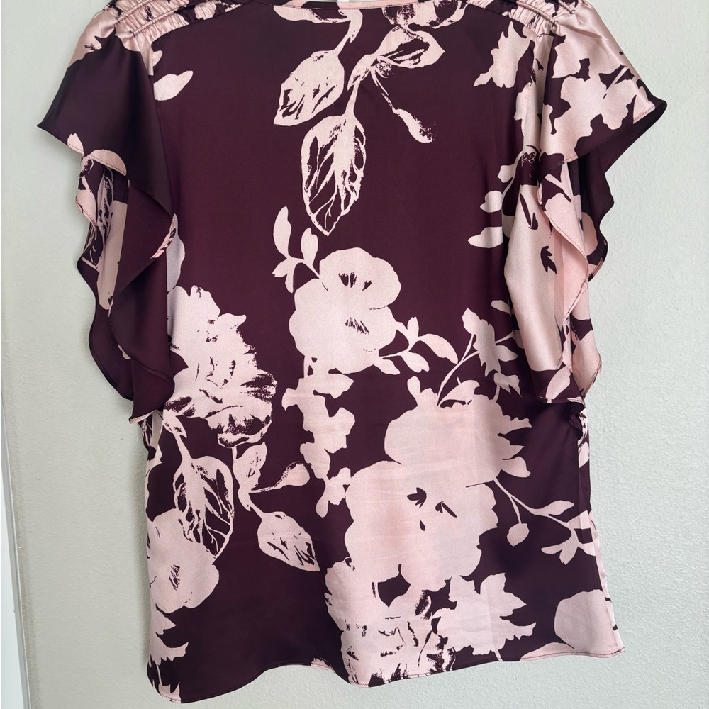 Floral Blouse with Ruffle Sleeves